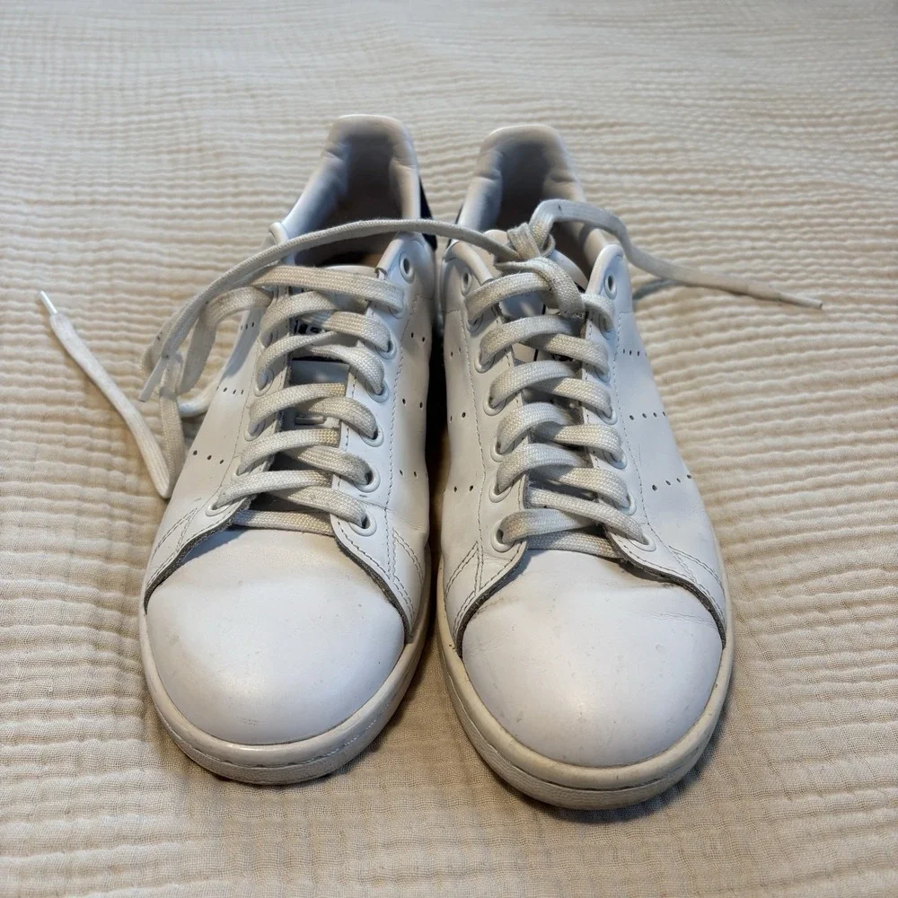 Adidas Stan Smith Sneaker Cloud White Navy Mens Size 7.5 Athletic Sports